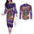 Mexico Day Of The Dead Couples Matching Off The Shoulder Long Sleeve Dress and Long Sleeve Button Shirt Sombrero Sugar Skull Marigold Pan De Muerto - Wonder Print Shop