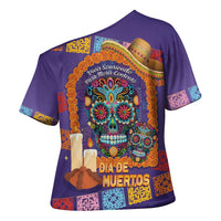 Mexico Day Of The Dead Cross Shoulder Shirt Sombrero Sugar Skull Marigold Pan De Muerto - Wonder Print Shop