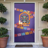 Mexico Day Of The Dead Door Cover Sombrero Sugar Skull Marigold Pan De Muerto - Wonder Print Shop