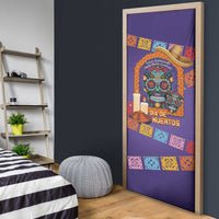 Mexico Day Of The Dead Door Cover Sombrero Sugar Skull Marigold Pan De Muerto - Wonder Print Shop