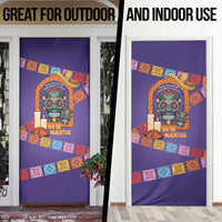 Mexico Day Of The Dead Door Cover Sombrero Sugar Skull Marigold Pan De Muerto - Wonder Print Shop
