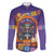 Mexico Day Of The Dead Family Matching Long Sleeve Bodycon Dress and Hawaiian Shirt Sombrero Sugar Skull Marigold Pan De Muerto - Wonder Print Shop