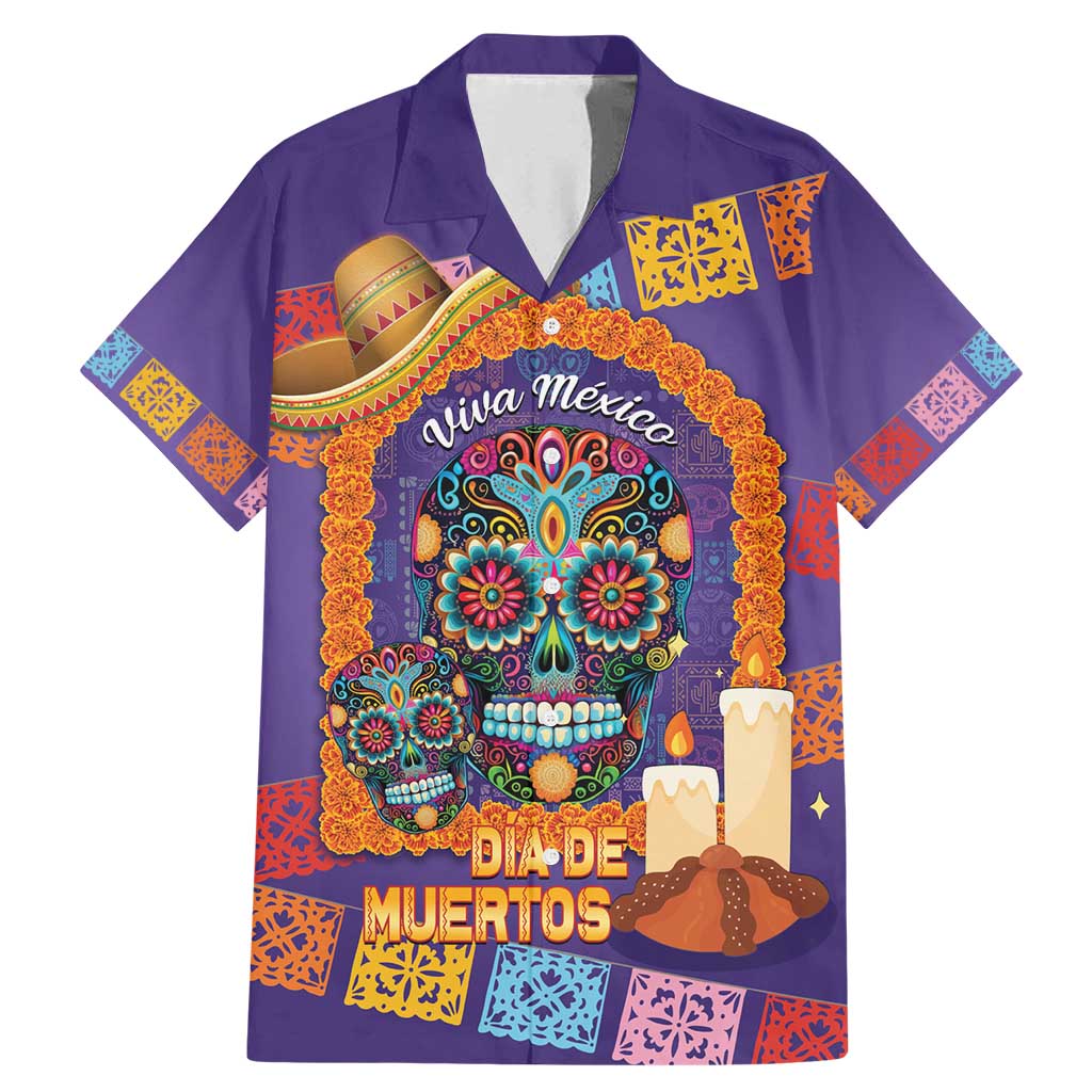Mexico Day Of The Dead Family Matching Mermaid Dress and Hawaiian Shirt Sombrero Sugar Skull Marigold Pan De Muerto - Wonder Print Shop