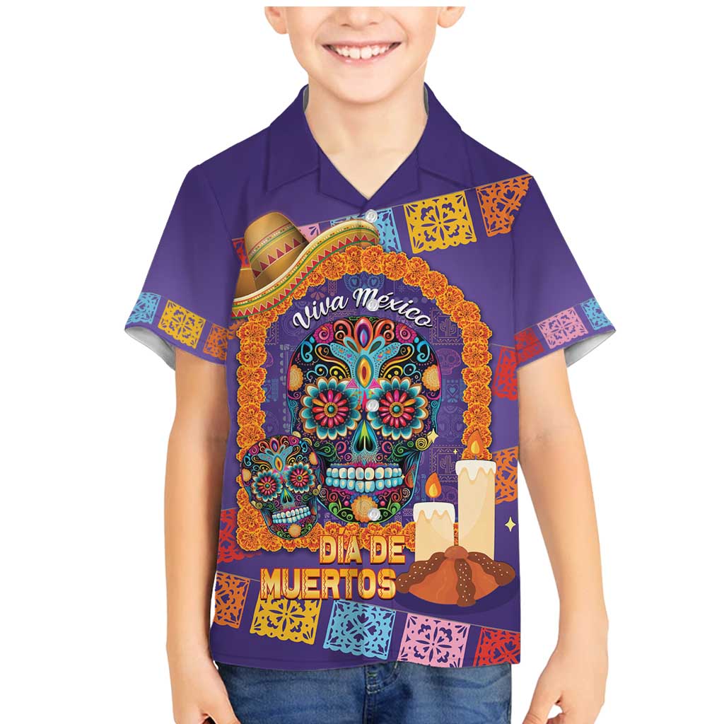 Mexico Day Of The Dead Family Matching Mermaid Dress and Hawaiian Shirt Sombrero Sugar Skull Marigold Pan De Muerto - Wonder Print Shop