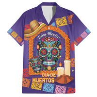 Mexico Day Of The Dead Family Matching Off The Shoulder Long Sleeve Dress and Hawaiian Shirt Sombrero Sugar Skull Marigold Pan De Muerto - Wonder Print Shop