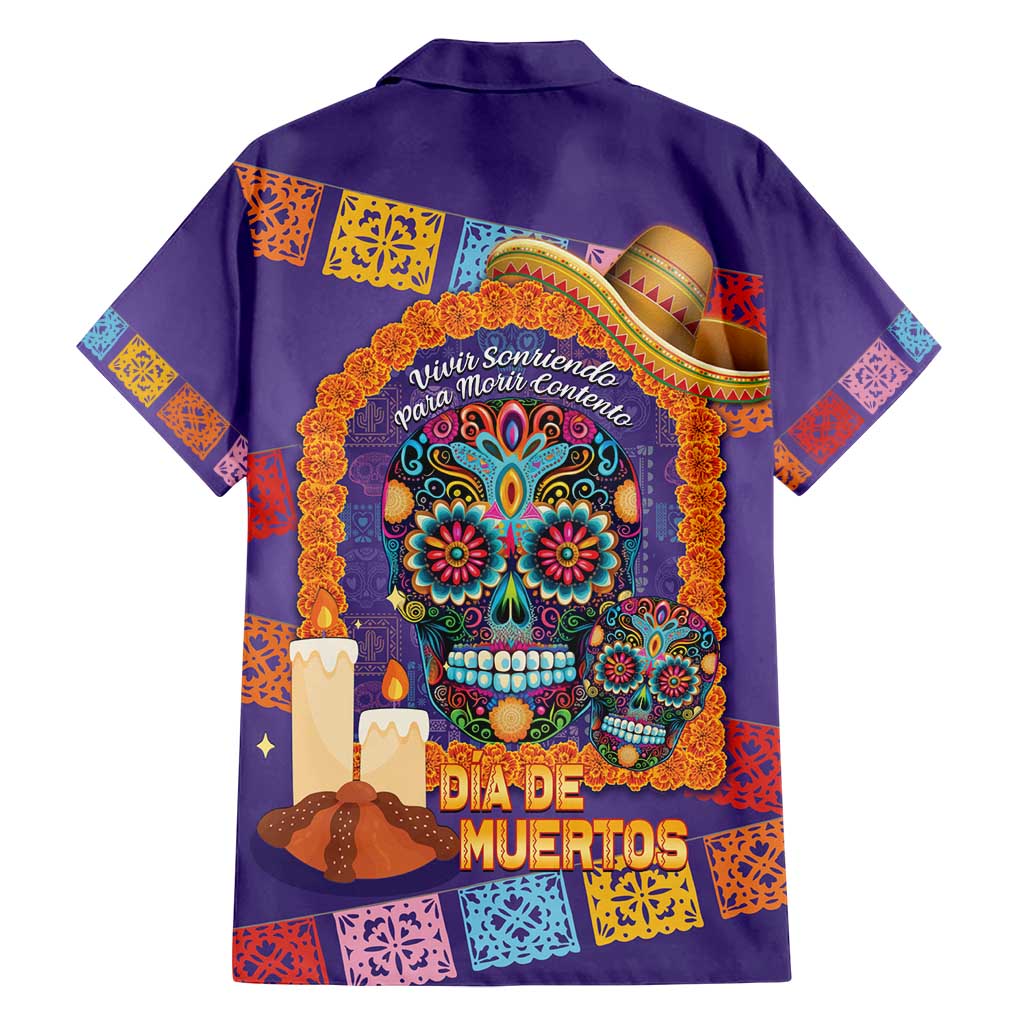 Mexico Day Of The Dead Family Matching Puletasi and Hawaiian Shirt Sombrero Sugar Skull Marigold Pan De Muerto - Wonder Print Shop