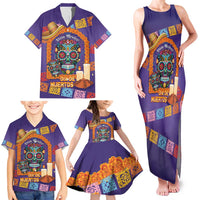 Mexico Day Of The Dead Family Matching Tank Maxi Dress and Hawaiian Shirt Sombrero Sugar Skull Marigold Pan De Muerto - Wonder Print Shop