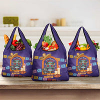 Mexico Day Of The Dead Grocery Bag Sombrero Sugar Skull Marigold Pan De Muerto - Wonder Print Shop