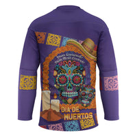 Mexico Day Of The Dead Hockey Jersey Sombrero Sugar Skull Marigold Pan De Muerto - Wonder Print Shop