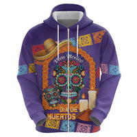 Mexico Day Of The Dead Hoodie Sombrero Sugar Skull Marigold Pan De Muerto - Wonder Print Shop