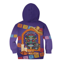 Mexico Day Of The Dead Kid Hoodie Sombrero Sugar Skull Marigold Pan De Muerto - Wonder Print Shop