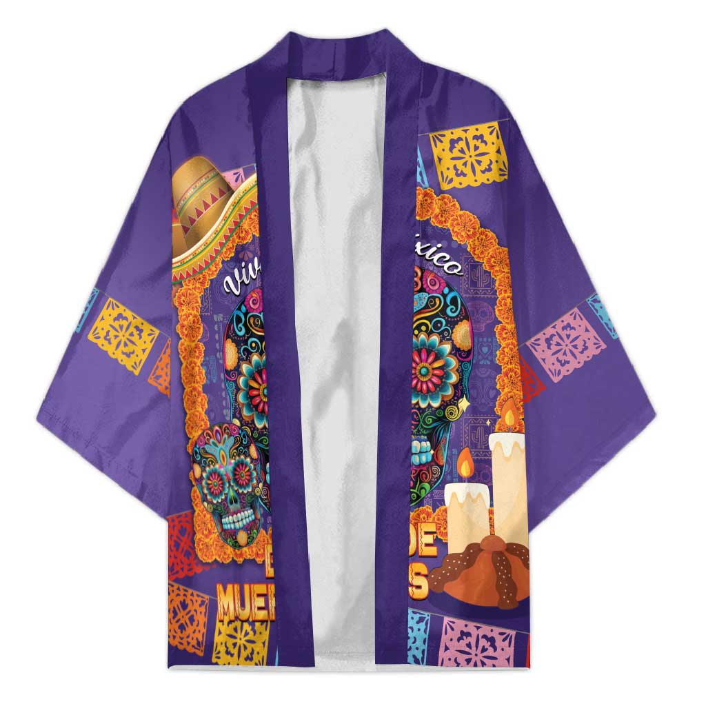 Mexico Day Of The Dead Kimono Sombrero Sugar Skull Marigold Pan De Muerto - Wonder Print Shop