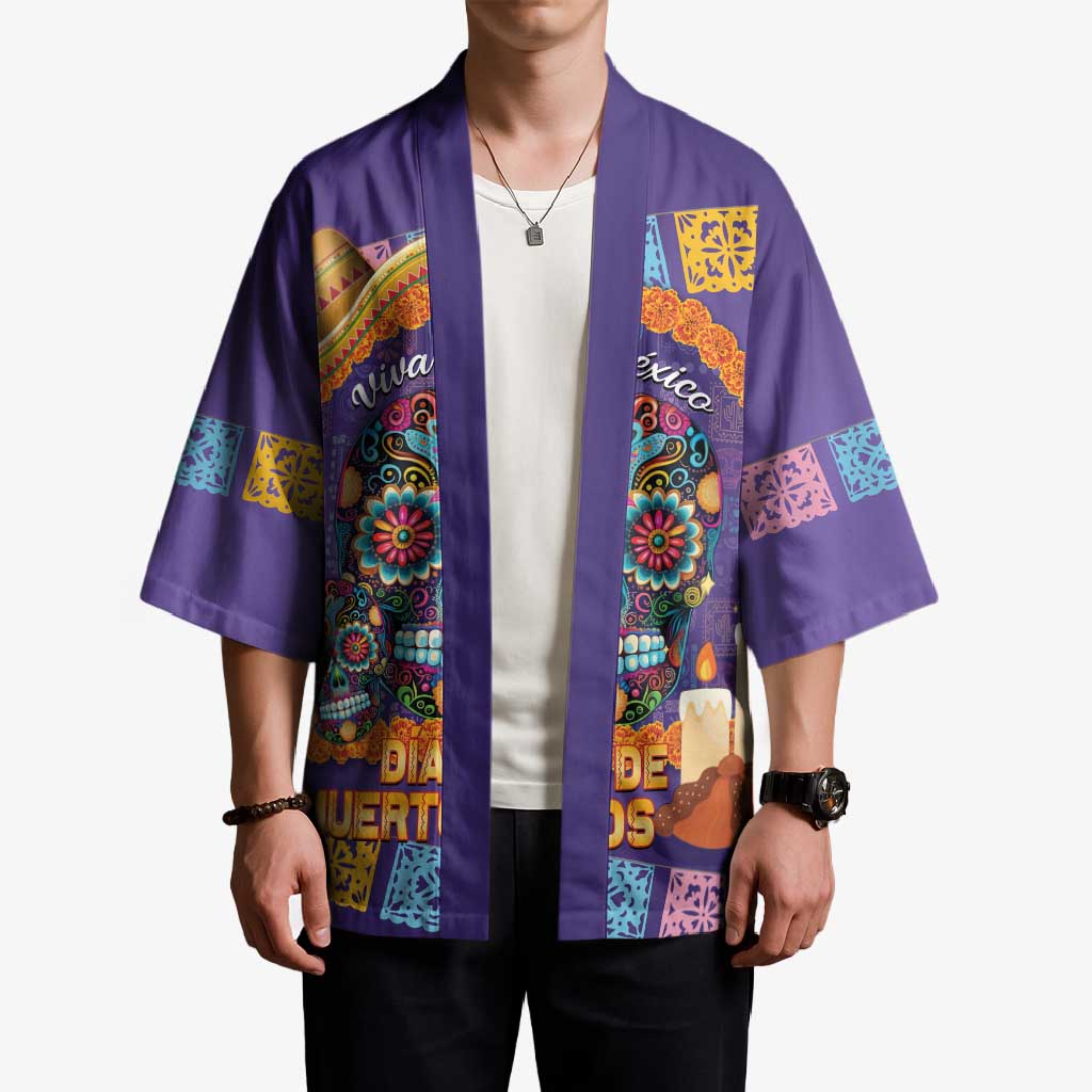 Mexico Day Of The Dead Kimono Sombrero Sugar Skull Marigold Pan De Muerto - Wonder Print Shop