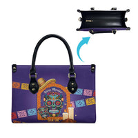 Mexico Day Of The Dead Leather Bag Sombrero Sugar Skull Marigold Pan De Muerto - Wonder Print Shop