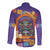 Mexico Day Of The Dead Long Sleeve Button Shirt Sombrero Sugar Skull Marigold Pan De Muerto - Wonder Print Shop