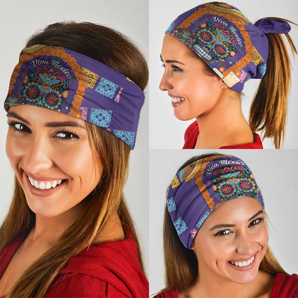 Mexico Day Of The Dead Neck Gaiter Sombrero Sugar Skull Marigold Pan De Muerto - Wonder Print Shop