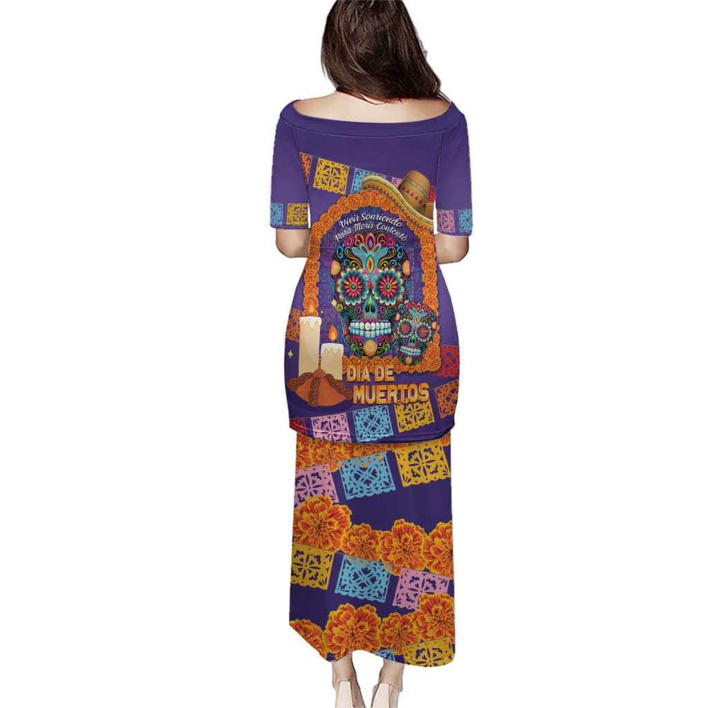 Mexico Day Of The Dead Puletasi Sombrero Sugar Skull Marigold Pan De Muerto - Wonder Print Shop