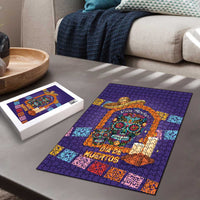 Mexico Day Of The Dead Puzzle Sombrero Sugar Skull Marigold Pan De Muerto - Wonder Print Shop