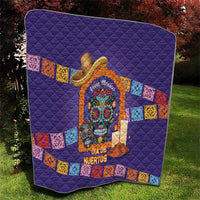 Mexico Day Of The Dead Quilt Sombrero Sugar Skull Marigold Pan De Muerto - Wonder Print Shop