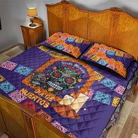 Mexico Day Of The Dead Quilt Bed Set Sombrero Sugar Skull Marigold Pan De Muerto - Wonder Print Shop