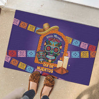 Mexico Day Of The Dead Rubber Doormat Sombrero Sugar Skull Marigold Pan De Muerto - Wonder Print Shop