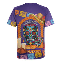 Mexico Day Of The Dead Rugby Jersey Sombrero Sugar Skull Marigold Pan De Muerto - Wonder Print Shop