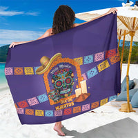 Mexico Day Of The Dead Sarong Sombrero Sugar Skull Marigold Pan De Muerto - Wonder Print Shop