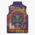Mexico Day Of The Dead Sleeveless Puffer Jacket Sombrero Sugar Skull Marigold Pan De Muerto - Wonder Print Shop