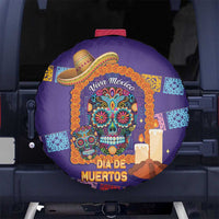 Mexico Day Of The Dead Spare Tire Cover Sombrero Sugar Skull Marigold Pan De Muerto - Wonder Print Shop