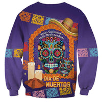 Mexico Day Of The Dead Sweatshirt Sombrero Sugar Skull Marigold Pan De Muerto - Wonder Print Shop