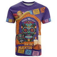 Mexico Day Of The Dead T Shirt Sombrero Sugar Skull Marigold Pan De Muerto - Wonder Print Shop