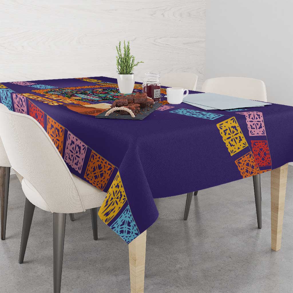 Mexico Day Of The Dead Tablecloth Sombrero Sugar Skull Marigold Pan De Muerto - Wonder Print Shop