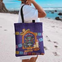 Mexico Day Of The Dead Tote Bag Sombrero Sugar Skull Marigold Pan De Muerto - Wonder Print Shop