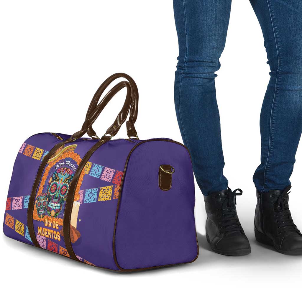 Mexico Day Of The Dead Travel Bag Sombrero Sugar Skull Marigold Pan De Muerto - Wonder Print Shop
