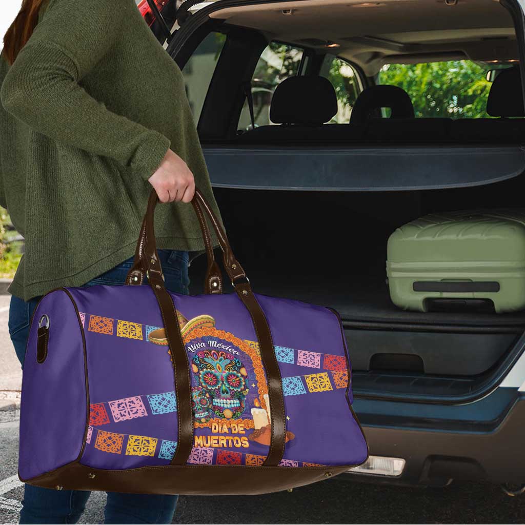 Mexico Day Of The Dead Travel Bag Sombrero Sugar Skull Marigold Pan De Muerto - Wonder Print Shop