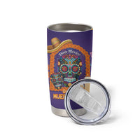 Mexico Day Of The Dead Tumbler Cup Sombrero Sugar Skull Marigold Pan De Muerto - Wonder Print Shop