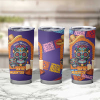 Mexico Day Of The Dead Tumbler Cup Sombrero Sugar Skull Marigold Pan De Muerto - Wonder Print Shop