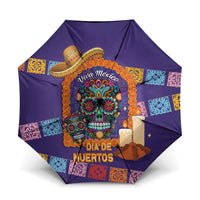 Mexico Day Of The Dead Umbrella Sombrero Sugar Skull Marigold Pan De Muerto - Wonder Print Shop