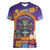 Mexico Day Of The Dead Women V-Neck T-Shirt Sombrero Sugar Skull Marigold Pan De Muerto - Wonder Print Shop