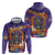 Mexico Day Of The Dead Zip Hoodie Sombrero Sugar Skull Marigold Pan De Muerto - Wonder Print Shop