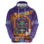 Mexico Day Of The Dead Zip Hoodie Sombrero Sugar Skull Marigold Pan De Muerto - Wonder Print Shop