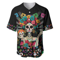 Mexican La Catrina Baseball Jersey Viva Mexico Dia De Muertos - Wonder Print Shop