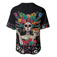 Mexican La Catrina Baseball Jersey Viva Mexico Dia De Muertos - Wonder Print Shop