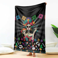 Mexican La Catrina Blanket Viva Mexico Dia De Muertos - Wonder Print Shop