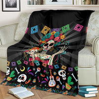 Mexican La Catrina Blanket Viva Mexico Dia De Muertos - Wonder Print Shop