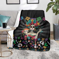 Mexican La Catrina Blanket Viva Mexico Dia De Muertos - Wonder Print Shop