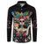 Mexican La Catrina Button Sweatshirt Viva Mexico Dia De Muertos - Wonder Print Shop