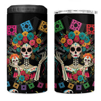 Mexican La Catrina 4 in 1 Can Cooler Tumbler Viva Mexico Dia De Muertos - Wonder Print Shop