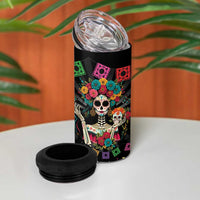 Mexican La Catrina 4 in 1 Can Cooler Tumbler Viva Mexico Dia De Muertos - Wonder Print Shop