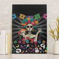 Mexican La Catrina Canvas Wall Art Viva Mexico Dia De Muertos - Wonder Print Shop